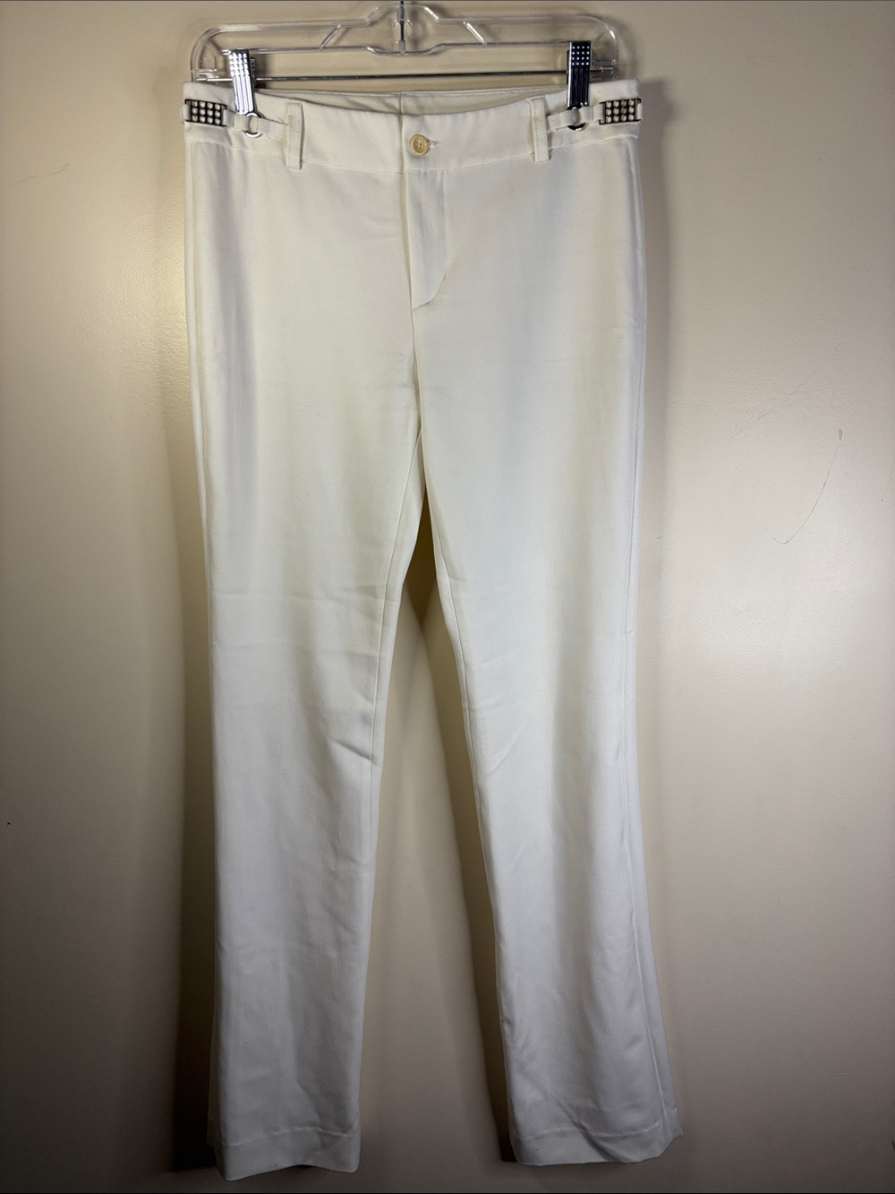 Vertigo Paris Cream Straight-Leg Women's Dress Pants